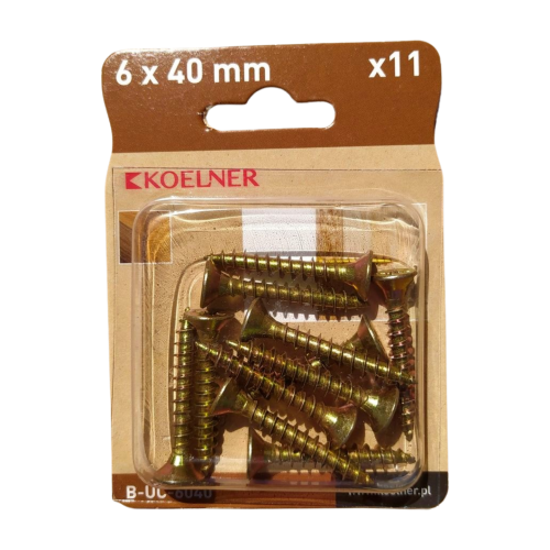 Wkręt utwardzany do drewna 6x40 blister [11szt] Koelner