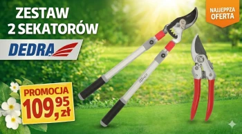 Zestaw sekatorów ogrodowych DEDRA 80A002 + 80A022 teleskopowy BYPASS – do gałęzi i żywych pędów