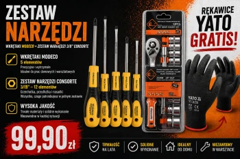 Zestaw Narzędzi MODECO Home + Consorte 3/8" 12 szt. + Rękawice 17 elementów