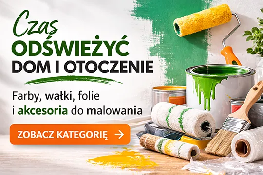 Farby, wałki i akcesoria malarskie do odświeżenia domu i mieszkania – zestaw narzędzi do malowania ścian i remontu